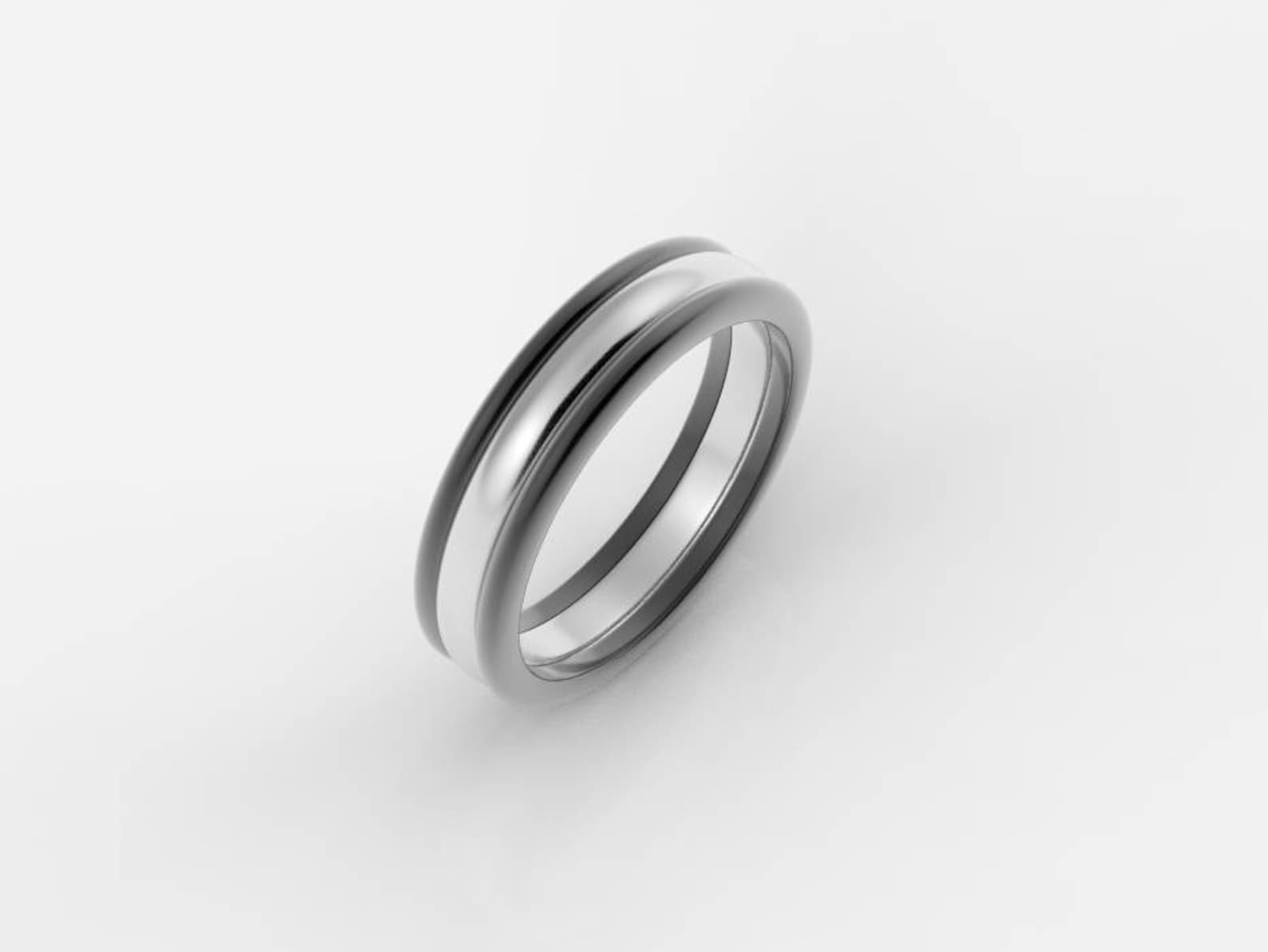 His and hers wedding ring unisex wedding ring black gold Etsy