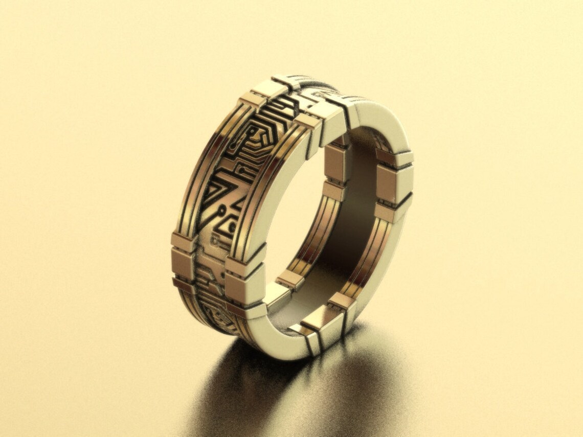 Cyberpunk ring geek wedding ring circuit board ring | Etsy