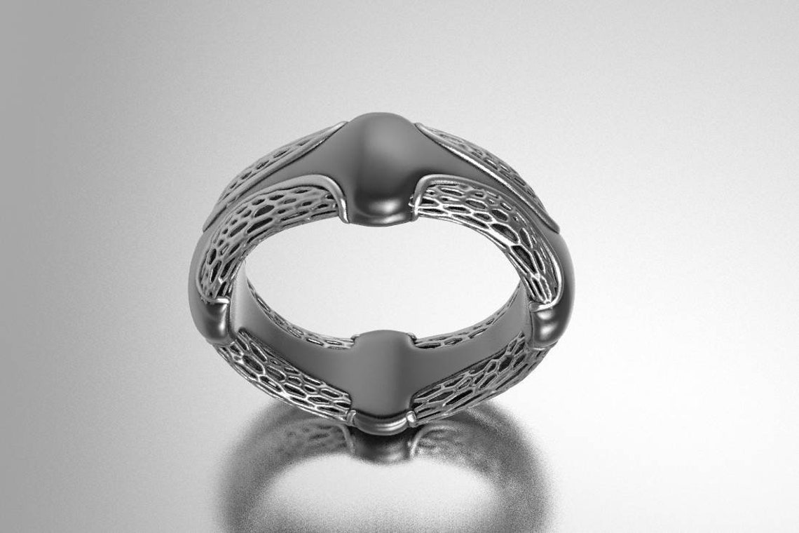 Alien Ring Sci Fi Ring Geek Wedding Ring Atompunk - Etsy