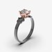 Paw Engagement Ring Set, Vegan Engagement Ring, Cat Ring, Dog Ring ...