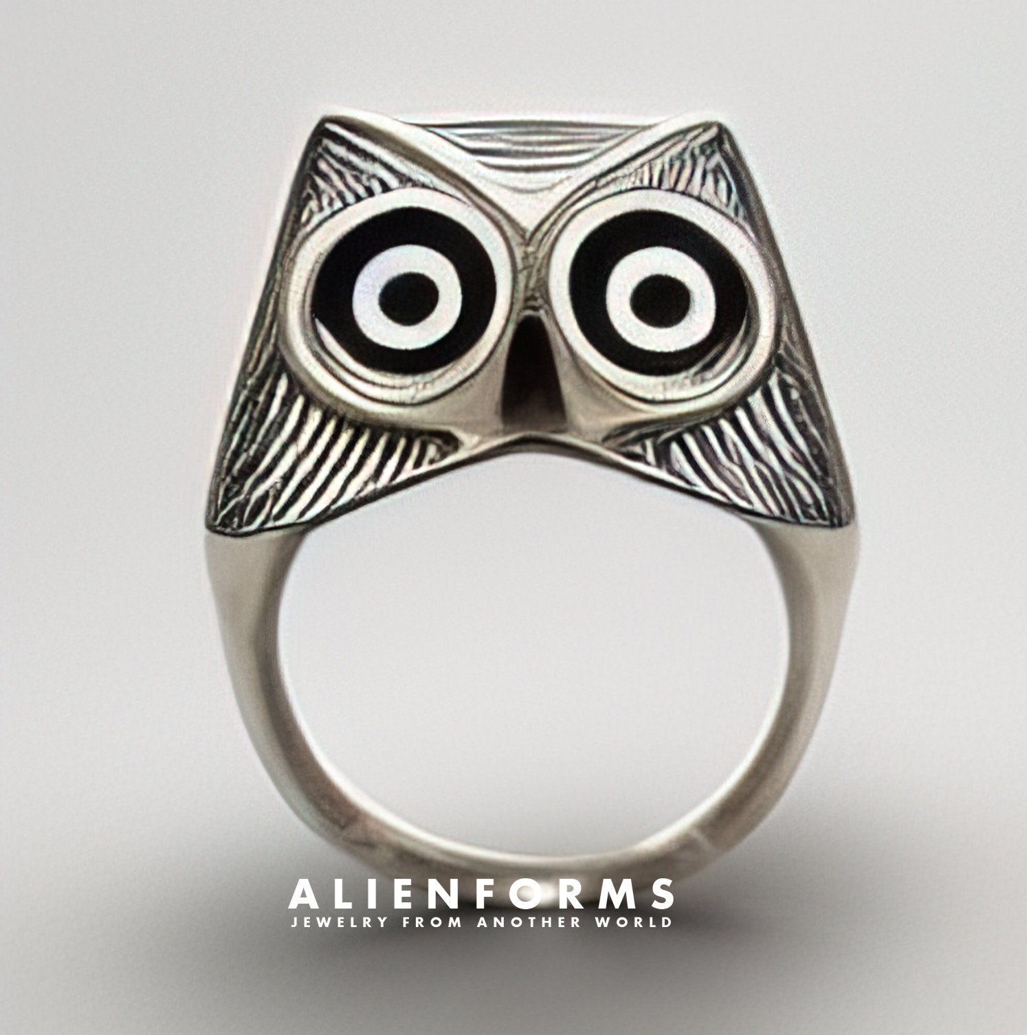 owl ring, owl silver ring, owl men's ring, bird ring, anniversary gift, silver ring,animal ring,