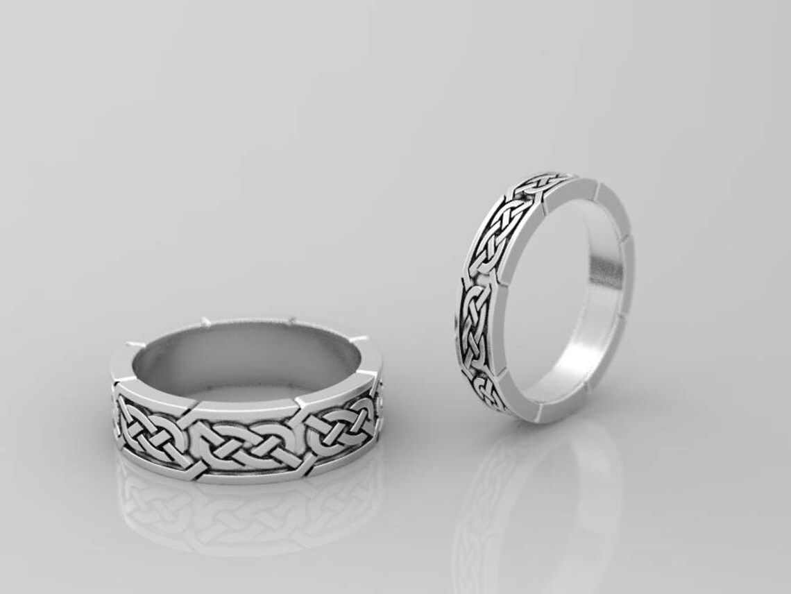 Celtic Wedding Bands Celtic Wedding Ring Silver Celtic Knot | Etsy