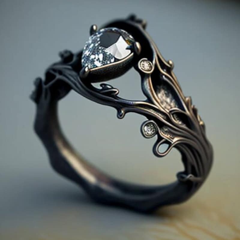 Gothic Engagement Ring - Etsy