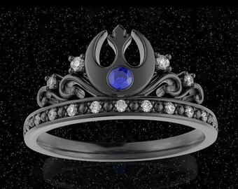 star wars engagement ring, Geek engagement ring, star wars wedding, alliance ring, sci fi geek wedding, gamer girl geeky ring