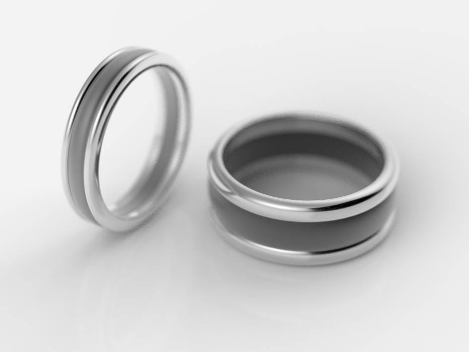 His and hers wedding ring unisex wedding ring black gold Etsy