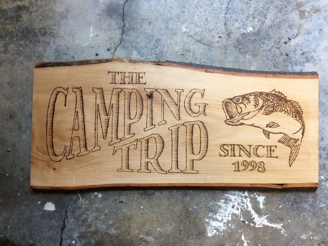 Custom Wood Burned Signs Live Edge Each One is a Unique, Handmade Piece