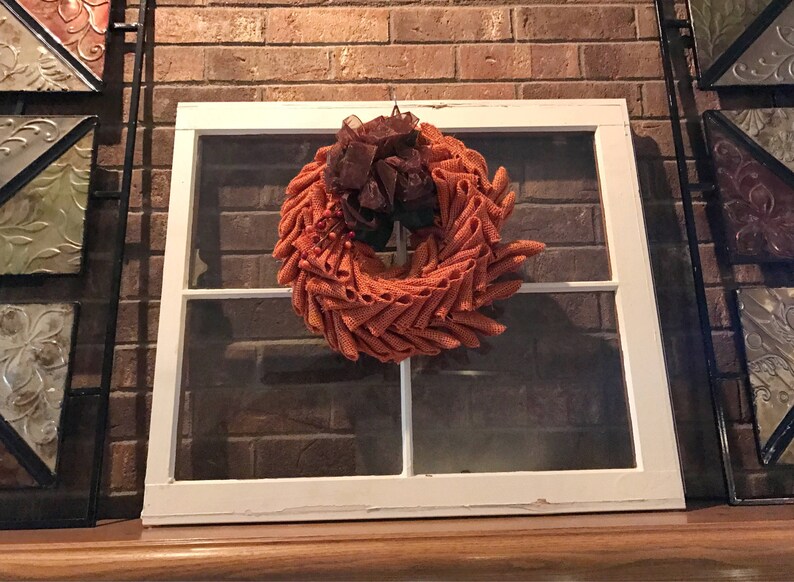 Sale Fall Wreath Hanger Rustic Wood Window Frame Fall Etsy