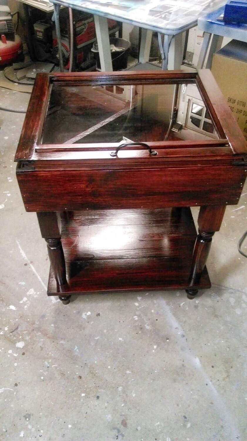 SALE Military display table Rustic coffee table shadow box Etsy