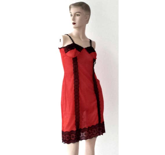 50's vintage slip dress luxurious neglige lingerie