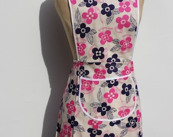 flower power aprons from the sixties new from old stock flowers pattern fabic cotton dutch party article Canival womanswear fashion 60&#39;s