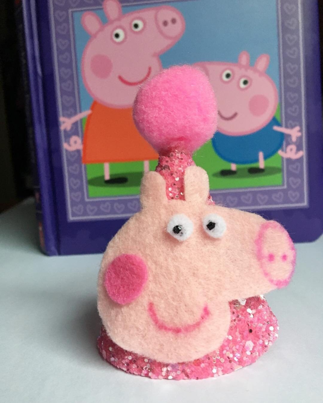 MINI Peppa Pig Party Hat / Handmade Peppa Pig for Birthday Etsy