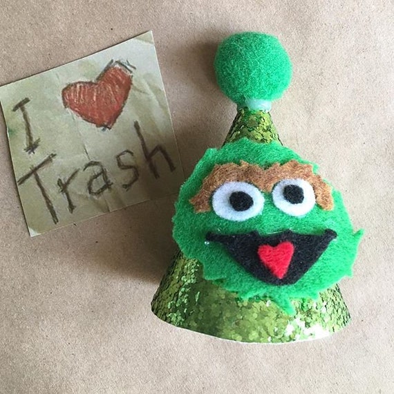Oscar The Grouch Mini Party Hat Sesame Street Party Hat Etsy