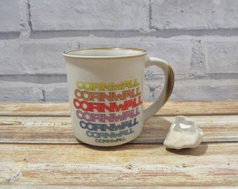 Vintage Cornwall Mug Cup Excellent Condition Rustic Kitchenalia Tea Mug Coffee Mug Retro Souvenir Display Quirky Birthday Great Gift