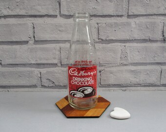 Retro Cadburys Drinking Chocolate CRS Milk Bottle Collectable Red Decor Nostalgic Display Styling Retro Food Advertising Vintage Gift