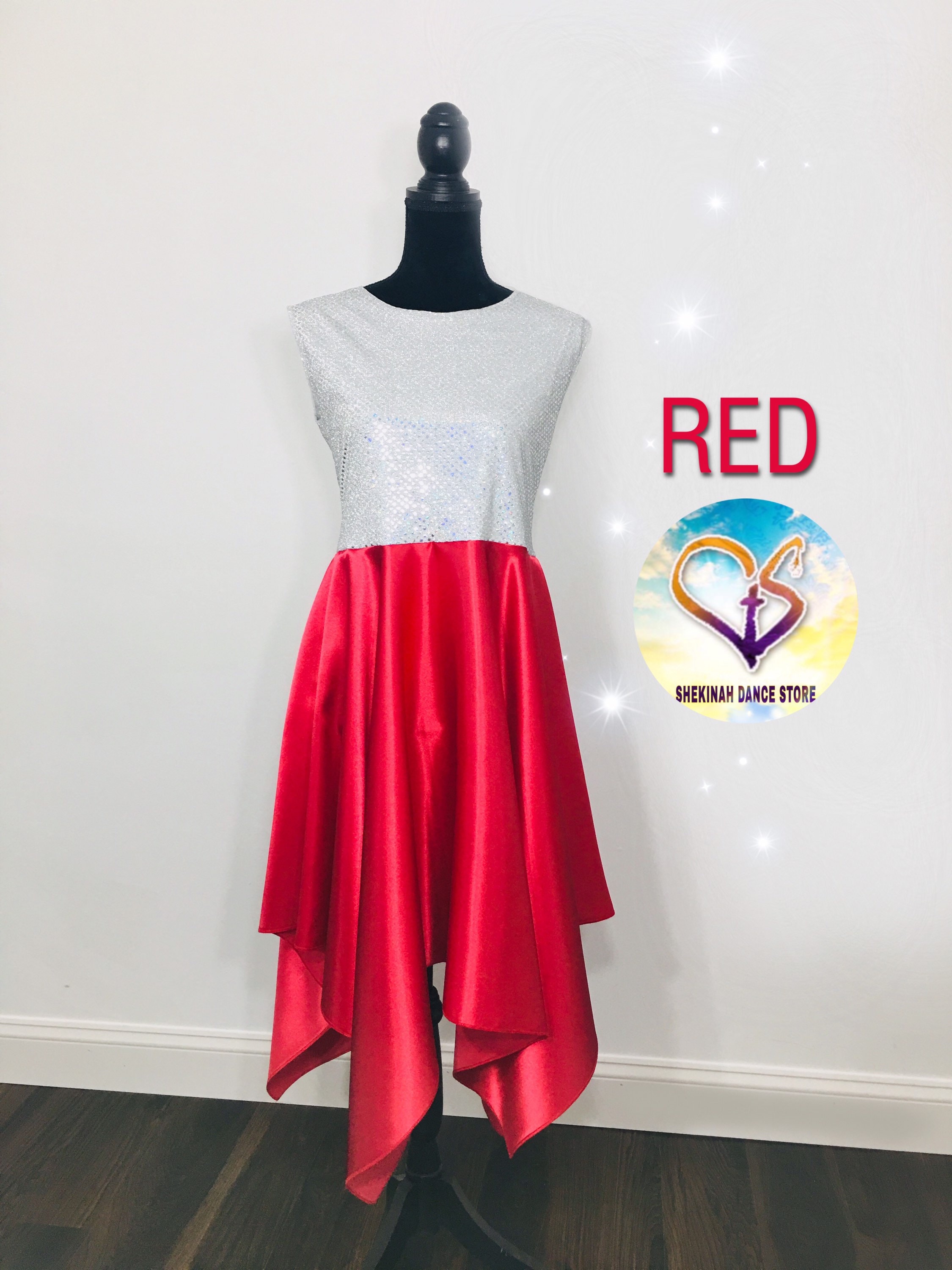 red and white praise dance dress Worship Dance Drees. Praise Dance Tunic, Efod, Praise Dress