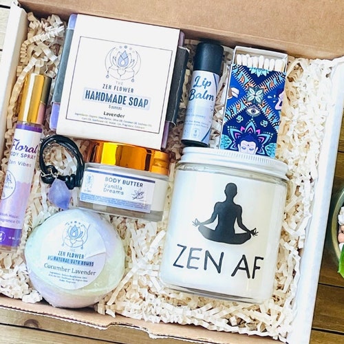 Zen Af Spa box , Natural Spa Box Self Care Kit Gift , Relax Spa Day , Spa Gifts For Her , Sending Good Vibes Only Gift Box , Send a Gift