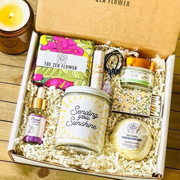 Sending you Sunshine Spa Gift Box, Spa Gift, Friendship Gift, Thanking of You Gift, Send a Gift, Care Package Set, Sending You Sunlight Gift