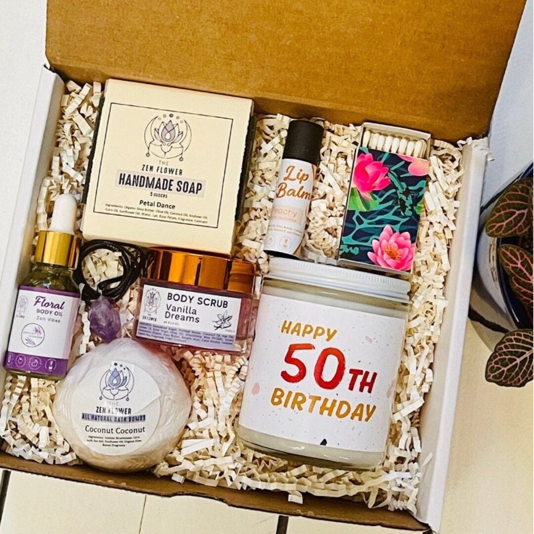50th Birthday Gifts for Her Birthday Gift Box for Her Birthday Gift Spa Box  Gift Birthday Care Package Make a Wish Bracelet Any Birthday -  Israel