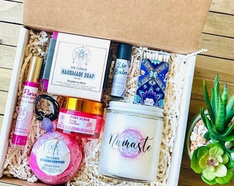 Namaste , Natural Spa Box Self Care Kit Gift , Relax Spa Day , Spa Gifts For Her , Sending Good Vibes Only Gift Box , Send a Gift