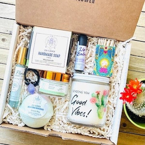 Sending Good Vibes Cactus Spa Gift Box, Encouragement & Thinking of You Care Package, You Are Loved Gift