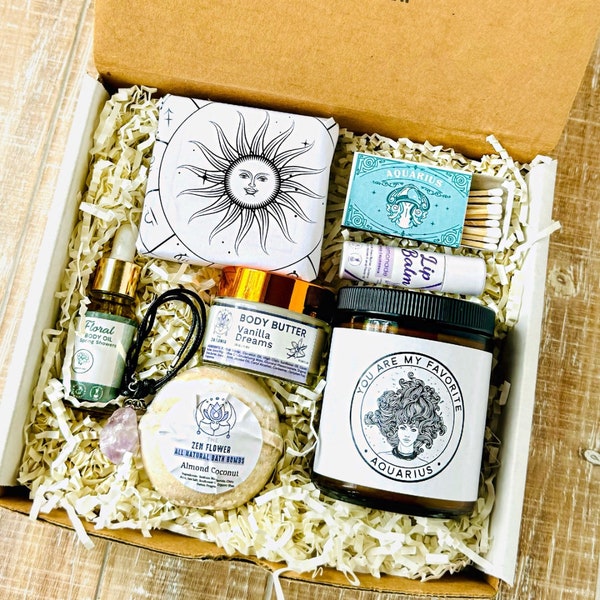 You are my favorite Aquarius bath and beauty gift box , February Present , Gift for her , Zodiac Birthday Present Gift , Gift Box for Zodiac