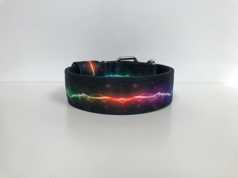 Color Lightning Thunder Unique Heavy Duty Beautiful High Quality extra Strong Dog Collar