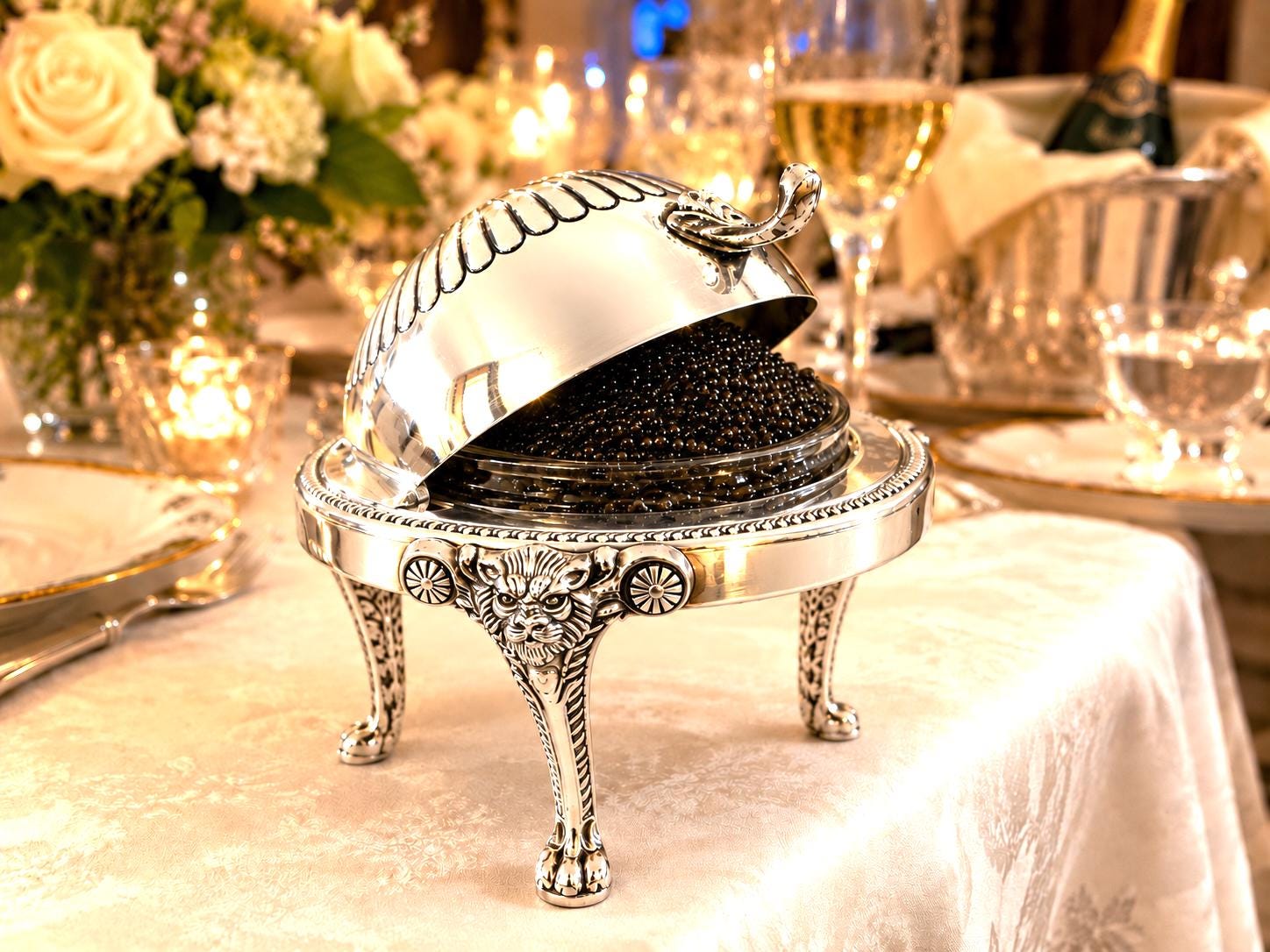 Roll Top Caviar Dish - Etsy