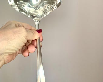 Vintage Sheffield Silver Plated Gravy Ladle Large Shell Bowl Serving Ladle Elegant Tableware