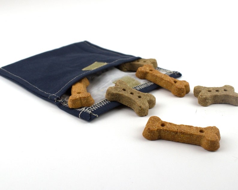Dog Treat Bag Navy Dog Treat Holder Dog Walking Bag Dog Etsy
