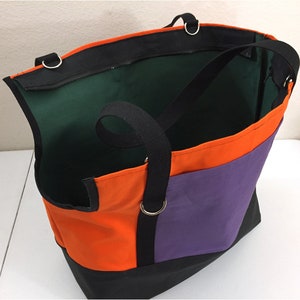 Dog Carrier - Color Block Canvas Pet Tote Bag for Dogs XS to XXL - Custom Fitted to Your Dog's Measurements
