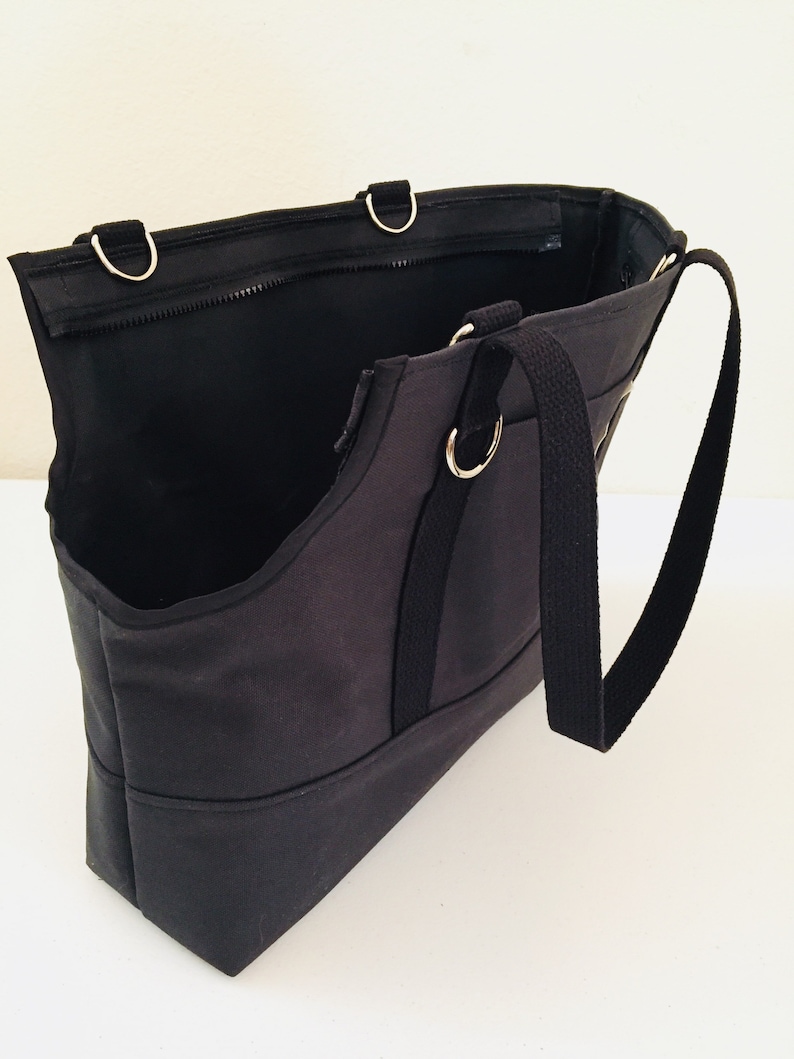 Custom Black Dog Carrier Tote Cotton Canvas Pet Carrier Bag Etsy