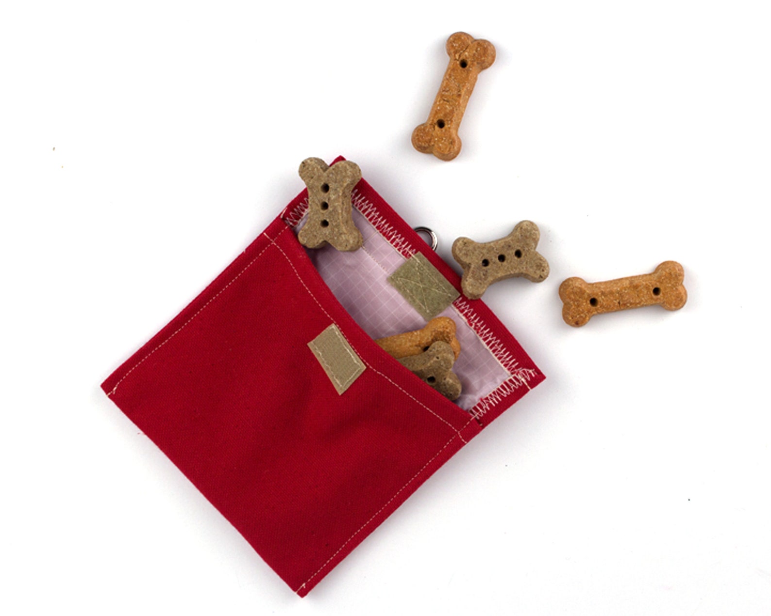 Dog Treat Bag Red Dog Treat Holder Dog Walking Bag Dog Etsy