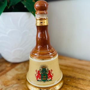 Vintage Jim Beam Decanter, 1969, Empty, Vintage Barware, Bell's Royal VAT, Scotch Whiskey