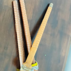 3 Holzspulen / Textilgarnrollen, Industrie Textilspulen