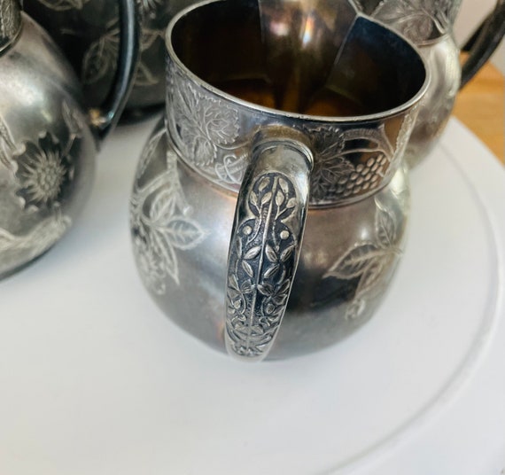 Vintage Pairpoint Mfg Quadruple Silver Plated 4 Piece Coffee Tea