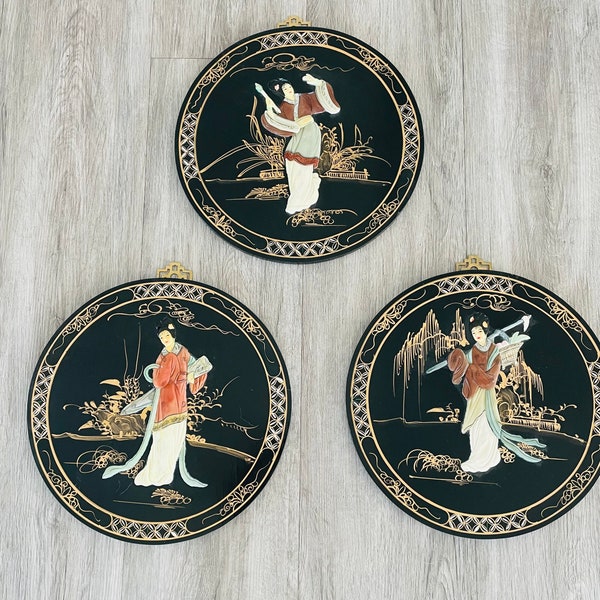 Round Chinese Wall Art Etsy