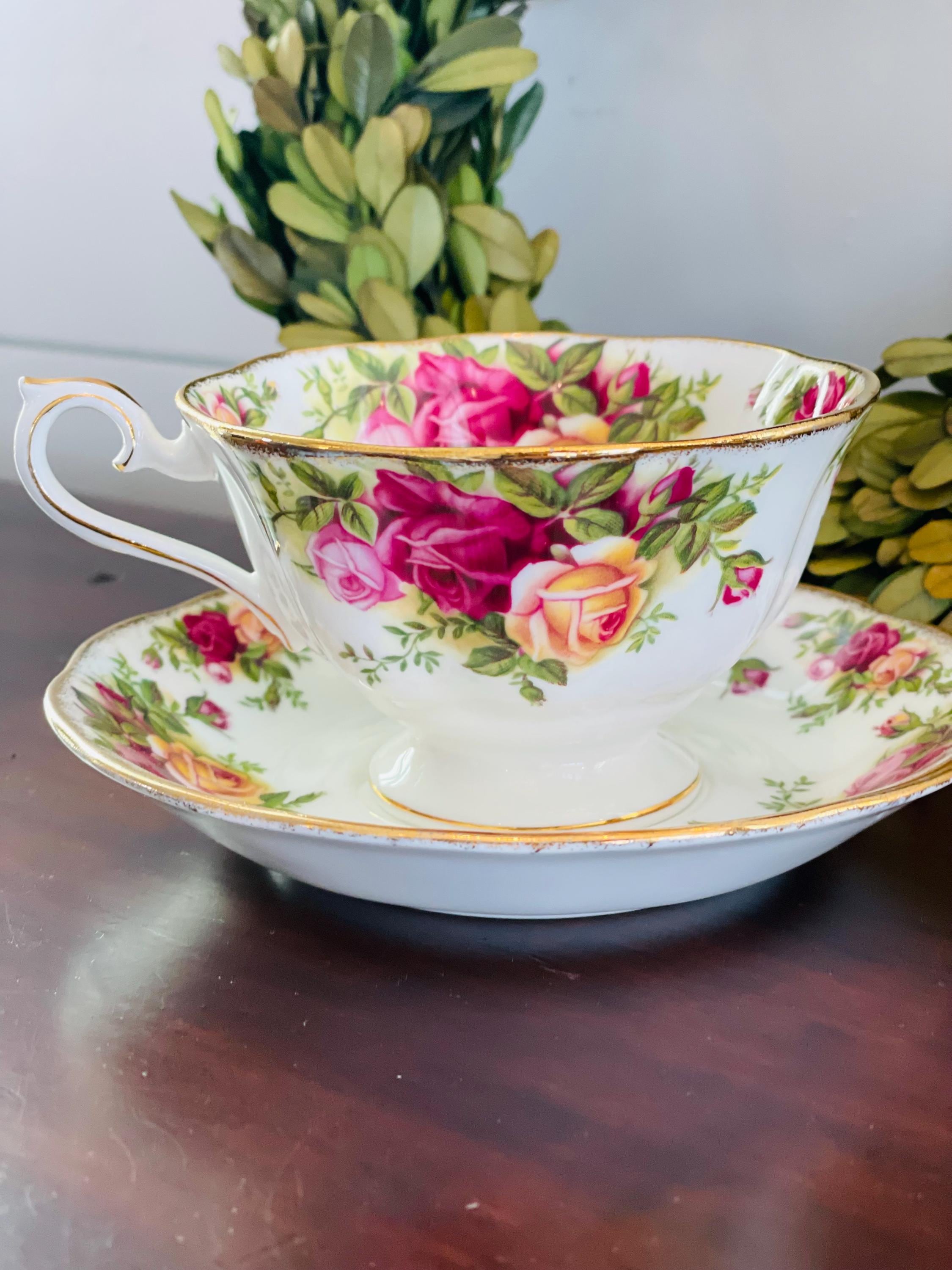 Royal Albert Bone China Old Country Roses Tea Set 1962 - Etsy