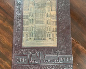 Vintage 1939 Yearbook, "The Record" West Philadelphia High School, Ephemera,  History