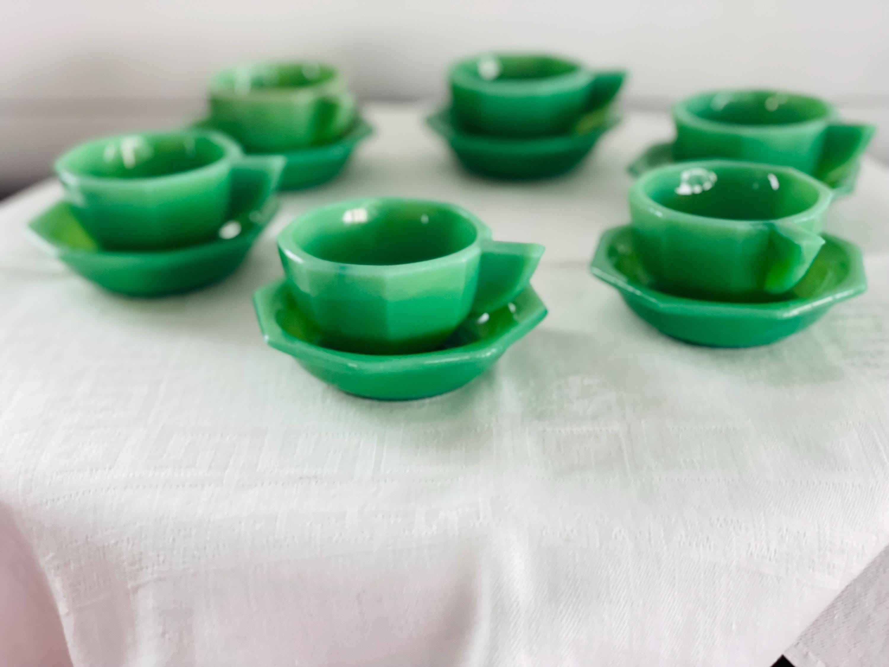 Akro Agate Tea Set - Etsy