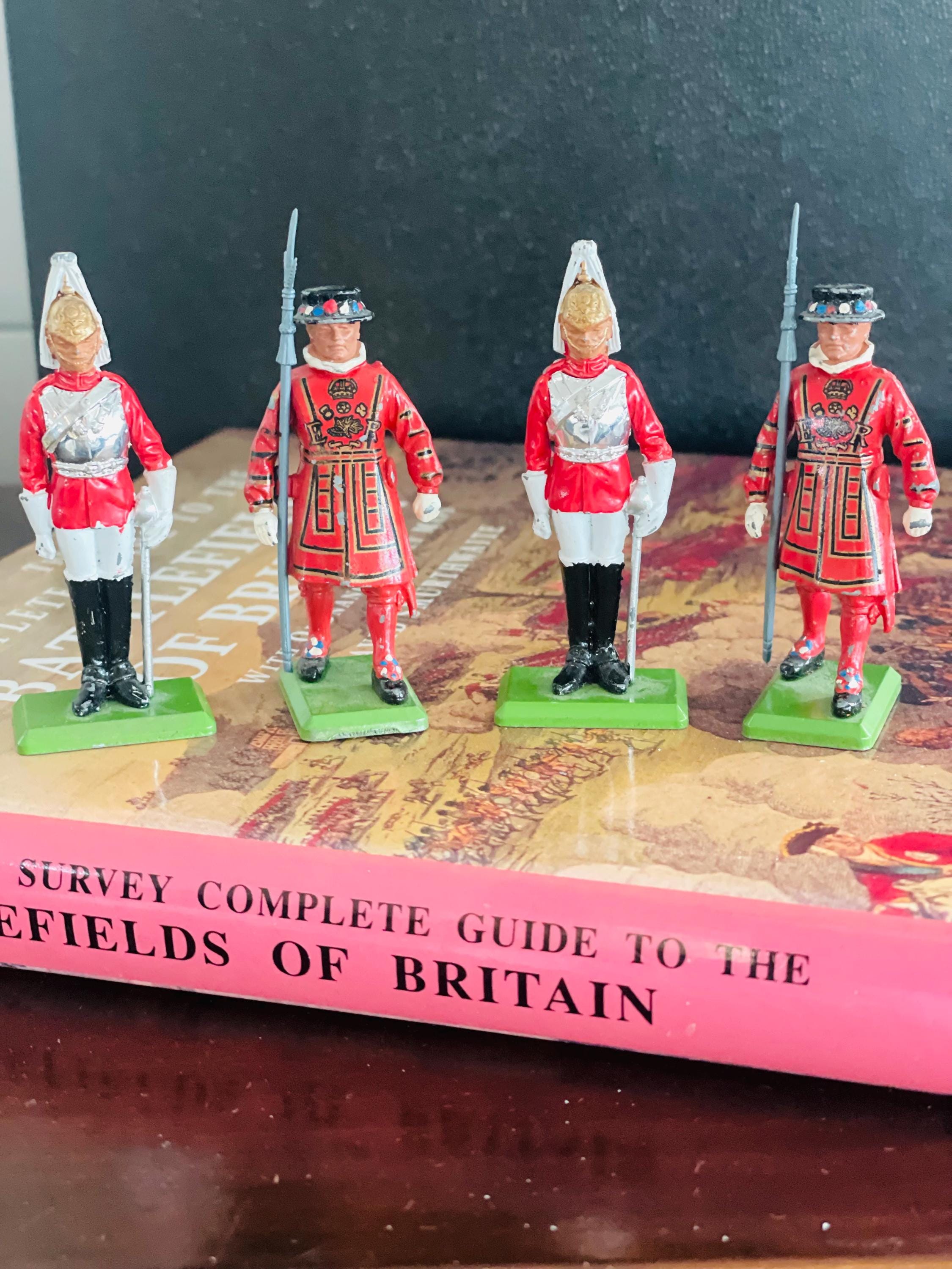60s UK ヴィンテージ スコットランド 近衛兵 フィギュア BOX Vintage Mid Century Set of 4 Britain's LTD Metal English Toy