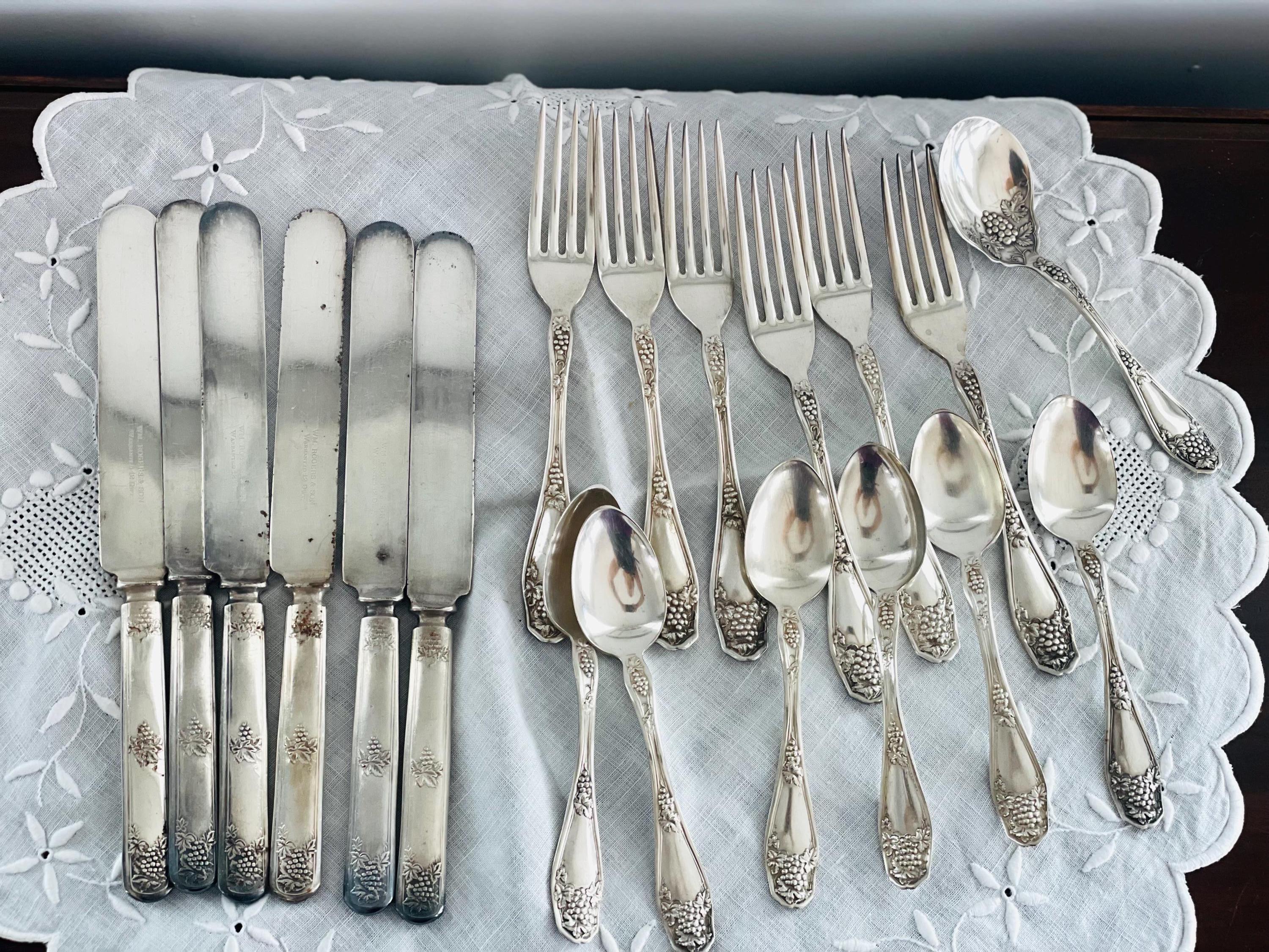 Wm Rogers Silverware Set - Etsy