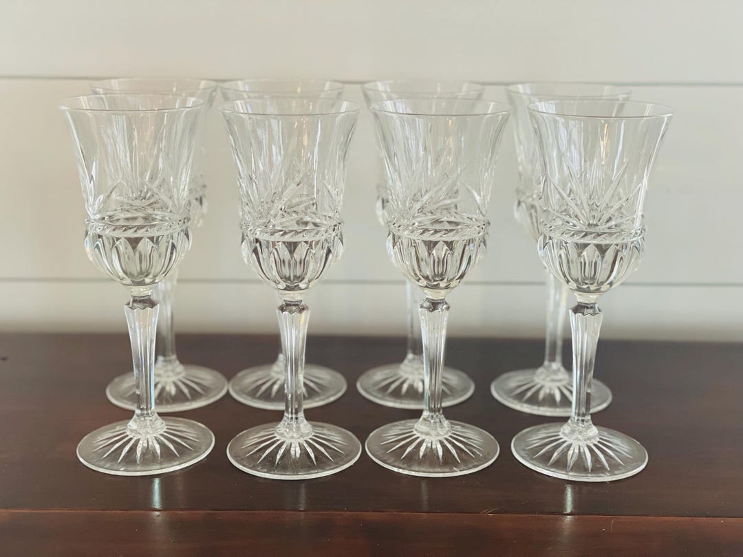 Carthage Pattern Set of 4 Cristal DÁrques Stemmed Wine Glass, Carthage Pattern, France ...