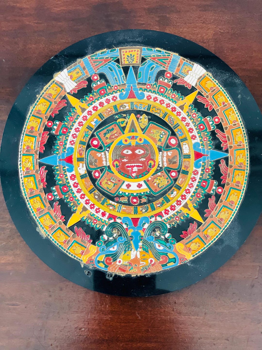 Calendrier Aztèque – Réplique De La Pierre Du Soleil – 35 Cm – Sculpture Murale Mexique