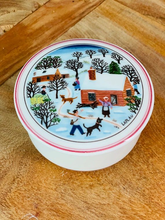 Villeroy & Boch Naif Christmas Luxemburg Vitro Porcelana Cuenco con Tapa,  Laplau, Caja para Dulces, Caja para Baratijas -  México
