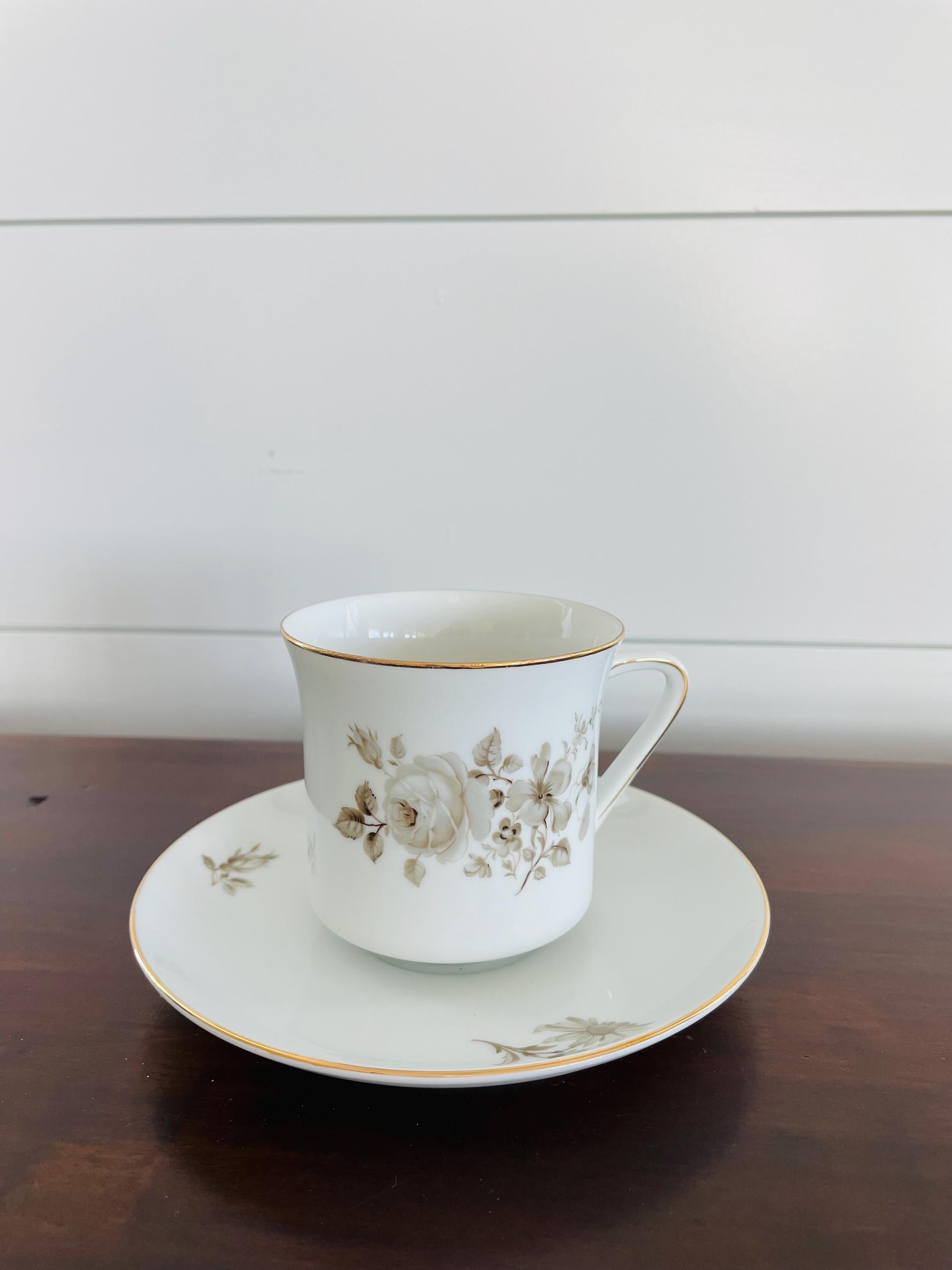 Johann Haviland Twilight Rose China, Sepia Floral Pattern With 22K