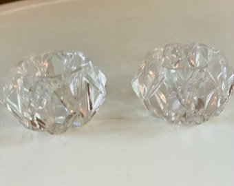 Pair of Vintage Cut glass Salt bowls