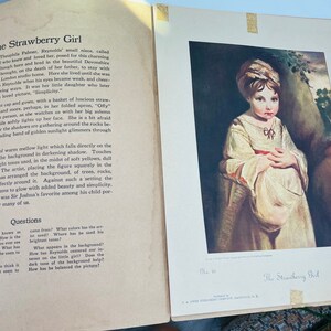 Instructor Picture Study Series, The Strawberry Girl, Sir Joshua Reynolds,  F.A. Owen Publishing Company,