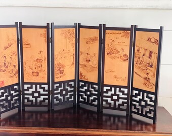Roundhill Furniture Folding Japanese Office/Home Privacy Screen, 4-Panel Oriental Shoji Divider in Natural