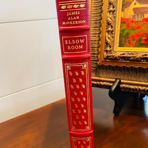 Leather Bound Franklin Library Book, Elbow Room by James Allen McPherson, Original 1972, Issued 1980, Red Leather, Gilded Pages