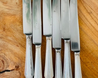 Set di 6 coltelli vintage Reed & Barton in acciaio inossidabile, H1-C